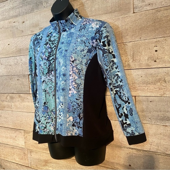 Northern Reflections women’s blue zip up lightweight jacket in size petite large - Picture 3 of 8